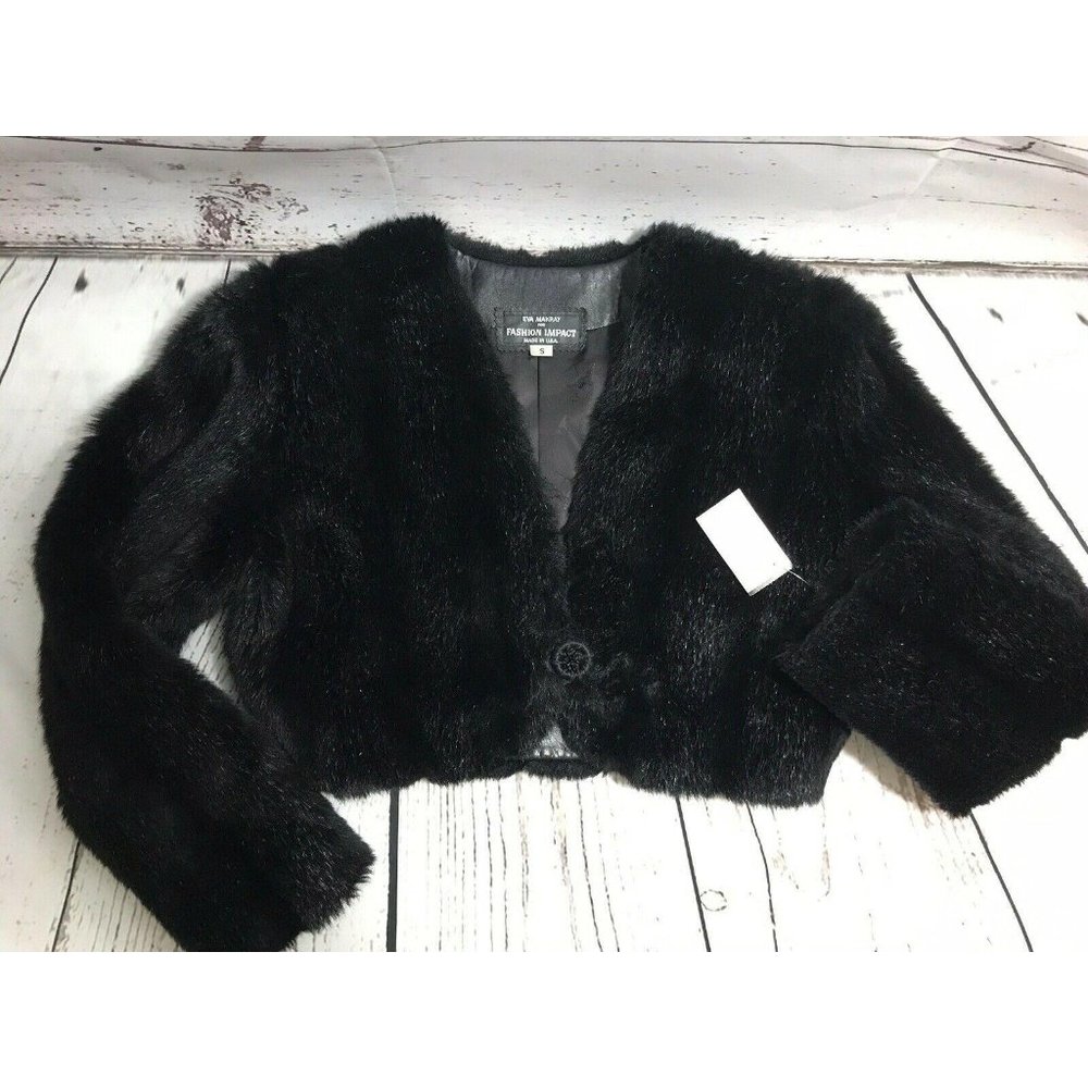 vintage short fur top by Eva Makray size: small